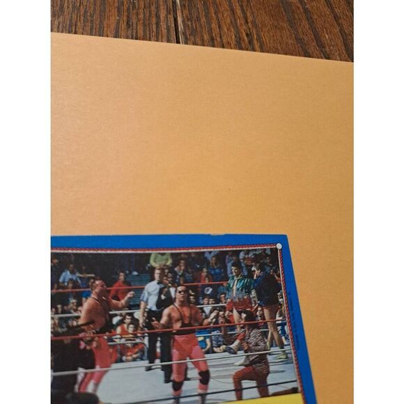 Vintage 1987 WWF Topps Trading Card 63 Hart Foundation Showing Off Wrestling - Picture 2 of 3